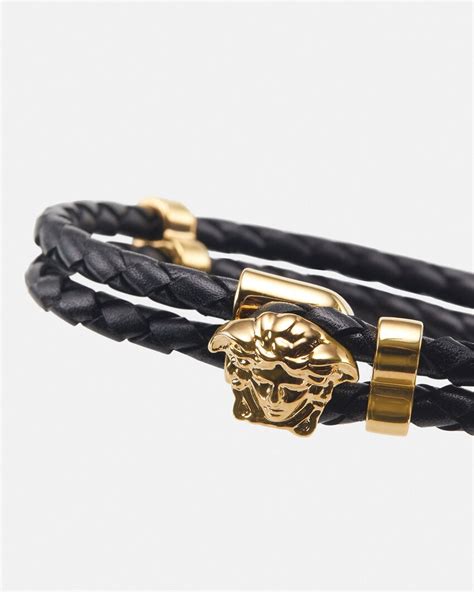 versace medusa armband herren|versace braided leather strap.